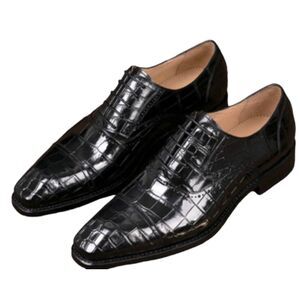 BRUCEGAO Men’s Genuine Alligator Skin Oxford Shoes 38 US 6.5 MSRP$820